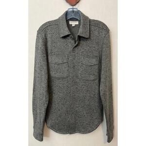 Free Assembly Womens XS Gray Button-Up Fleece Pocket Sweater Blouse! A6593